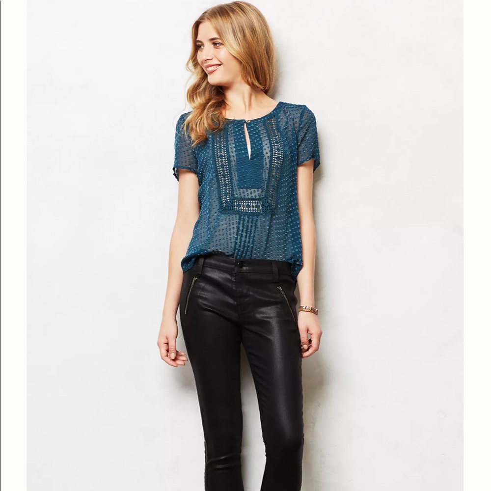 Anthropologie Meadow Rue Grassland Blouse